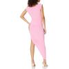 Norma Kamali Women’s Drop Shoulder Side Drape Gown(Candy Pink)