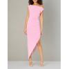 Norma Kamali Women’s Drop Shoulder Side Drape Gown(Candy Pink)
