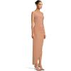 Norma Kamali Women’s Drop Shoulder Side Drape Gown(Cappuccino)