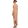Norma Kamali Women’s Drop Shoulder Side Drape Gown(Cappuccino)