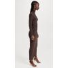 Norma Kamali Women’s Long Sleeve Turtle Neck Side Drape Gown(Chocolate)