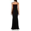 Norma Kamali Women’s Strapless Shirred Front Fishtail Gown(Black)