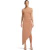 Norma Kamali Women’s Drop Shoulder Side Drape Gown(Cappuccino)