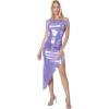 Norma Kamali Women’s Drop Shoulder Side Drape Gown(Lilac)