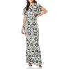 Norma Kamali Womens Obie Gown W/Zipper(Grey Crochet)
