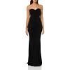 Norma Kamali Women’s Strapless Shirred Front Fishtail Gown(Black)