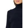 NORMA KAMALI Women’s Long Sleeve Turtle Neck Side Drape Gown(Midnight)