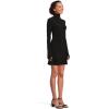 Norma Kamali Women’s Long Sleeve Turtle Fishtail Mini Dress(Black 1)