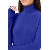 Norma Kamali Women’s Long Sleeve Turtle Fishtail Mini Dress(Electric Blue)