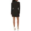 Norma Kamali Women’s Single Breasted Fishtail Mini Dress(Black)