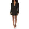 Norma Kamali Women’s Single Breasted Fishtail Mini Dress(Black)