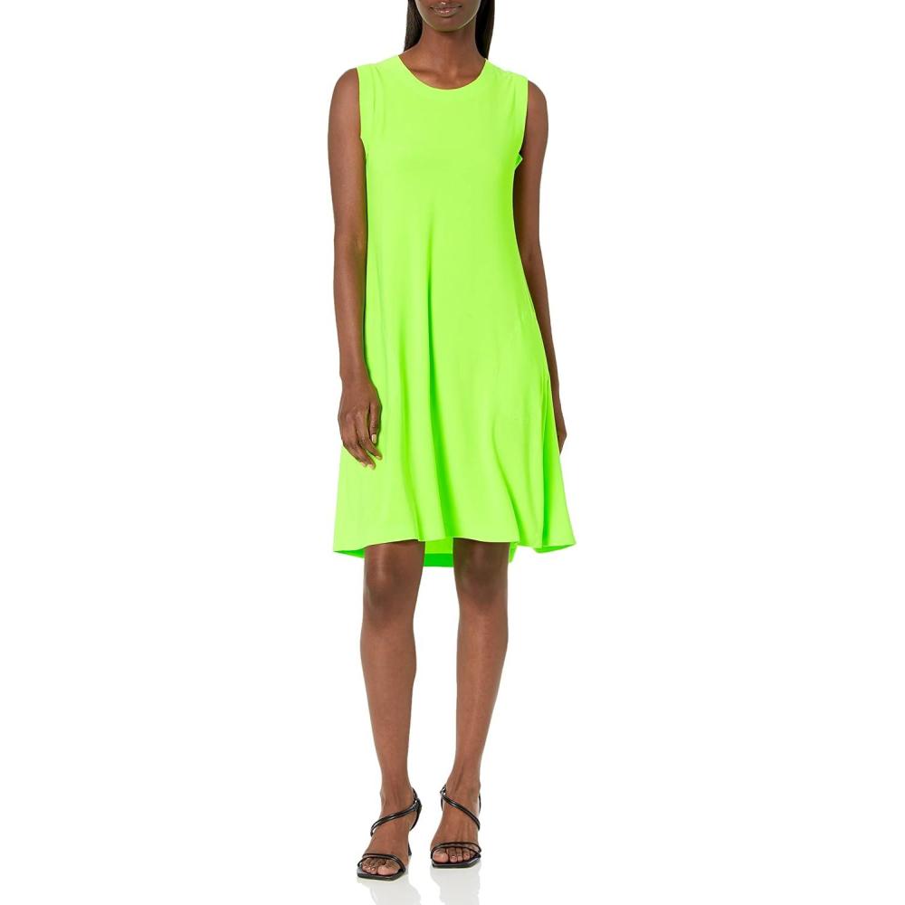 image:imageKAMALIKULTURE Womens Kamali Kulture Sleeveless Swing DressNeon Green