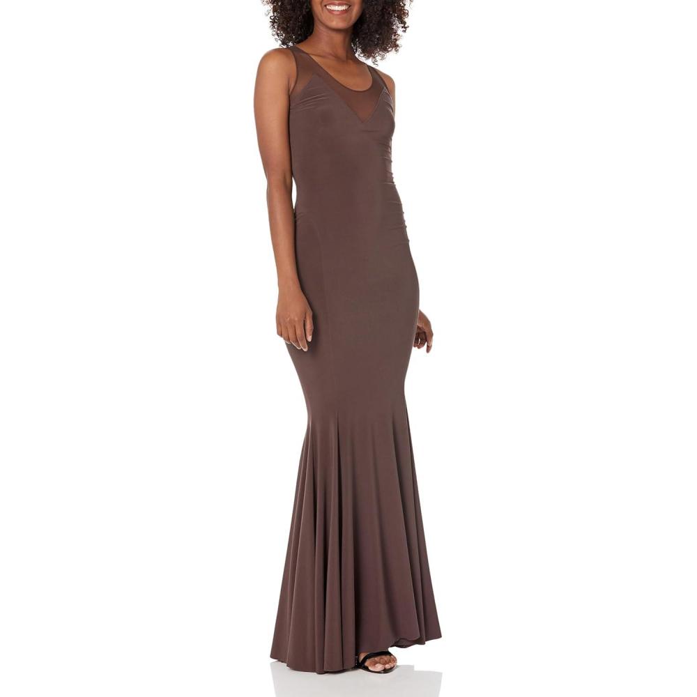 image:imageNorma Kamali Womens Racer Fishtail GownChocolateChocolate