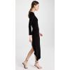 Norma Kamali Women’s Long Sleeve Sweetheart Side Drape Gown(Black)