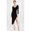 Norma Kamali Women’s Long Sleeve Sweetheart Side Drape Gown(Black)