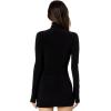 Norma Kamali Women’s Long Sleeve Turtleneck Pickleball Dress(Black)