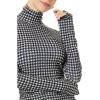 Norma Kamali Women’s Long Sleeve Turtleneck Pickleball Dress(Large Houndstooth)