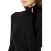 Norma Kamali Women’s Long Sleeve Turtleneck Side Slit Gown(Black)
