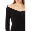 Norma Kamali Women’s Off Shoulder Nk Shirt Fishtail Dress to Midcalf(Black)