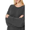 Norma Kamali Women’s Oversized Raglan Sleeve Side Slit Gown(Dark Grey)