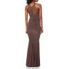 Norma Kamali Women’s Racer Fishtail Gown(Chocolate/Chocolate)
