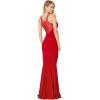 Norma Kamali Women’s Racer Fishtail Gown(Tiger Red/Tiger Red)
