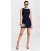 Norma Kamali Women’s Sleeveless Shirred Waist Mini Dress(True Navy)