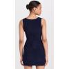 Norma Kamali Women’s Sleeveless Shirred Waist Mini Dress(True Navy)