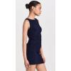 Norma Kamali Women’s Sleeveless Shirred Waist Mini Dress(True Navy)