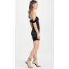 Norma Kamali Women’s Walter Mini Dress with Winglet Sleeves(Black/Snow White)