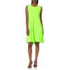 KAMALIKULTURE Women’s Kamali Kulture Sleeveless Swing Dress(Neon Green)