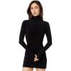 Norma Kamali Women’s Long Sleeve Turtleneck Pickleball Dress(Black)