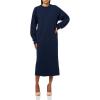 Norma Kamali Women’s Oversized Raglan Sleeve Side Slit Gown(True Navy)