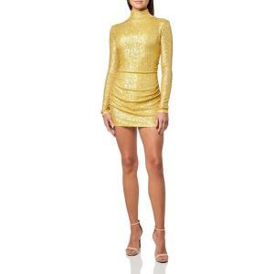 Norma Kamali Women’s Long Sleeve Turtleneck Pickleball Dress(Asparagus)