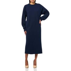 Norma Kamali Women’s Oversized Raglan Sleeve Side Slit Gown(True Navy)