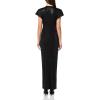 Norma Kamali Women’s Cap Sleeve Shoulder Pad Long Dress(Black)
