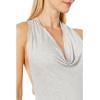 Norma Kamali Womens Halter Neeta Side Slit Gown(Light Grey)
