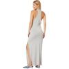 Norma Kamali Womens Halter Neeta Side Slit Gown(Light Grey)