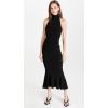 Norma Kamali Women’s Halter Turtle Fishtail Dress(Black)