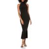 Norma Kamali Women’s Halter Turtle Fishtail Dress(Black)