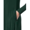 Norma Kamali Women’s Long Sleeve Turtle Long Swing Dress(Dark Emerald)
