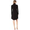 Norma Kamali Women’s Long Sleeve Turtle Swing Dress(Black)
