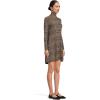 Norma Kamali Women’s Long Sleeve Turtle Swing Dress(Choc Glenn Plaid Twd)