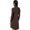 Norma Kamali Women’s Long Sleeve Turtle Swing Dress(Chocolate)