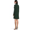 Norma Kamali Women’s Long Sleeve Turtle Swing Dress(Dark Emerald)