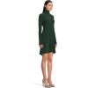 Norma Kamali Women’s Long Sleeve Turtle Swing Dress(Dark Emerald)