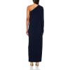 Norma Kamali Women’s One Shoulder All in One Side Slit Gown(True Navy)