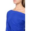 Norma Kamali Women’s One Sleeve Drop Shoulder Side Drape Gown(Electric Blue)