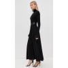 Norma Kamali Women’s Shoulder Pad Turtle Flared Dress(Black)