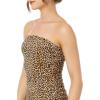 Norma Kamali Women’s Strapless Pickleball Mini Dress(Bb Leopard)